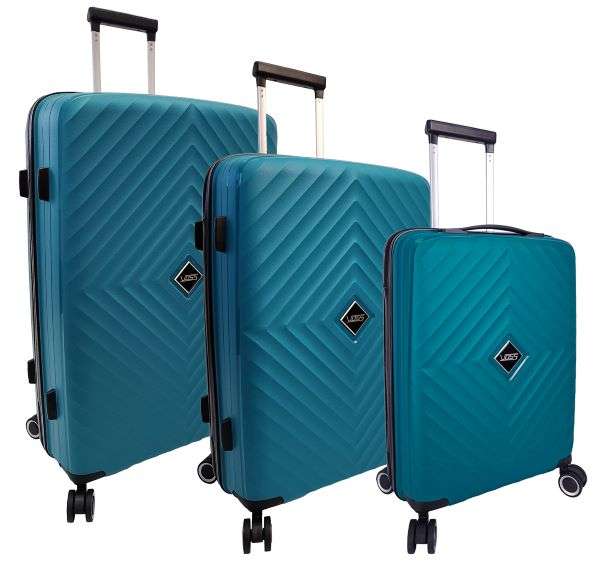 Voss 3 piece luggage set -blue