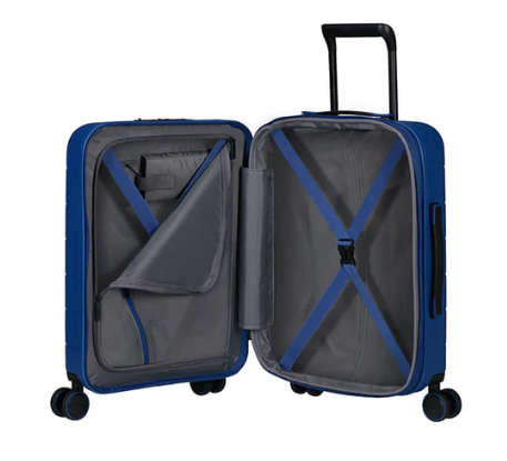 American tourister novastream  spinner expanable 55cm navy blue