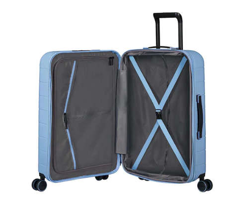 American tourister novastream spinner expanable 66cm pastle blue