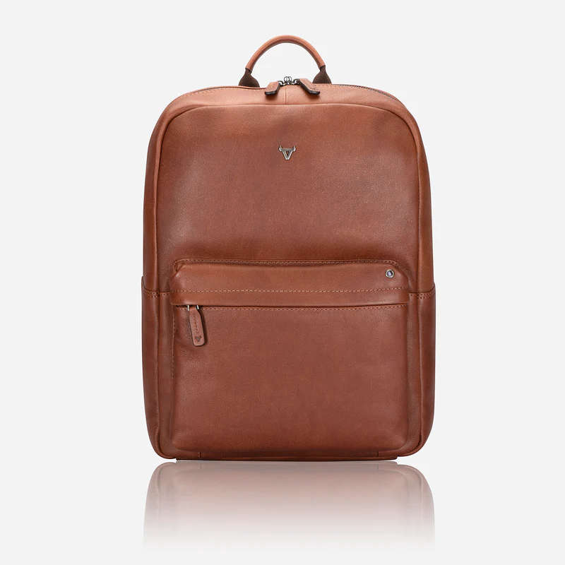 LEATHER LAPTOP BACKPACK, COPPER