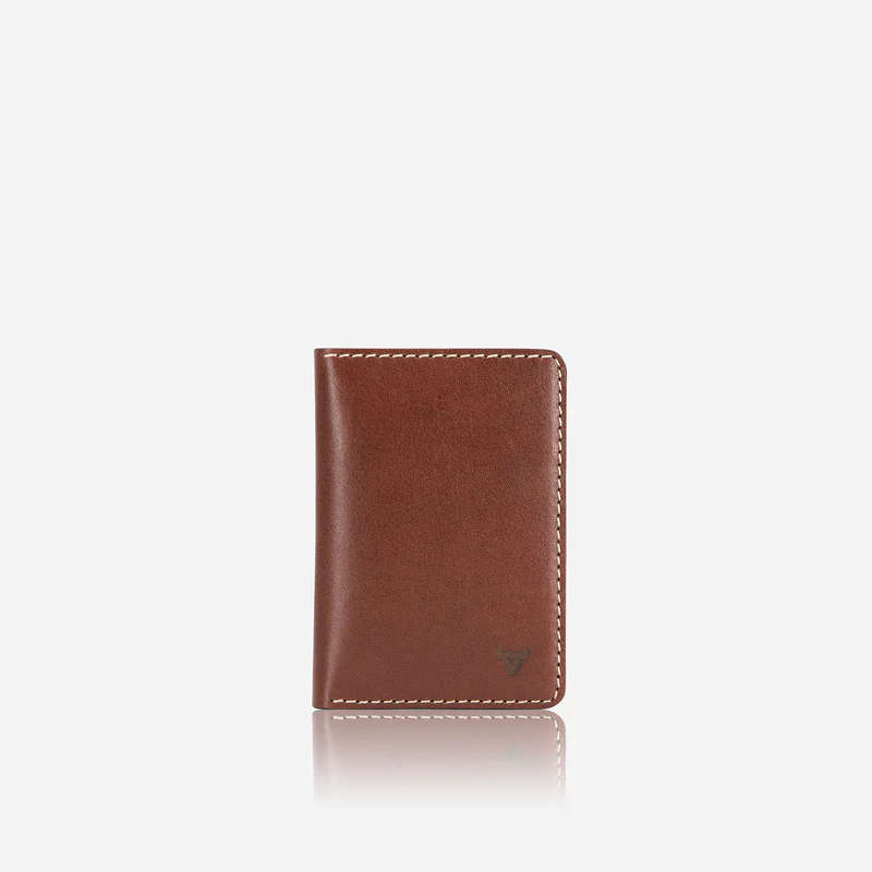 BRANDO LEATHER CARD WALLET, BROWN