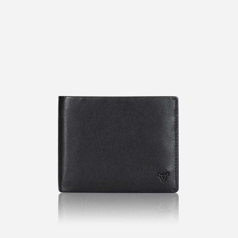 BRANDO LEATHER FLIP OVER WALLET, BLACK