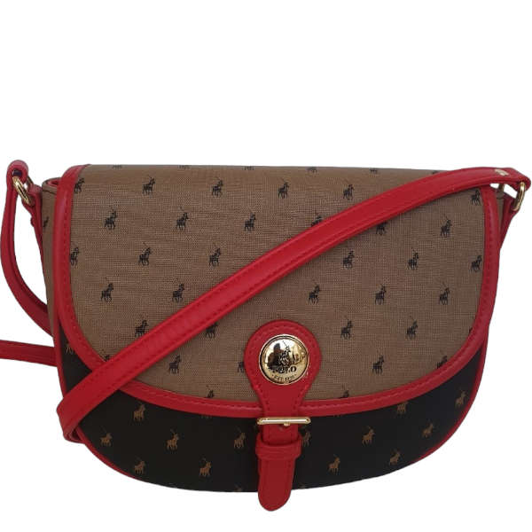 Polo Peninsula Flapover Crossbody Red