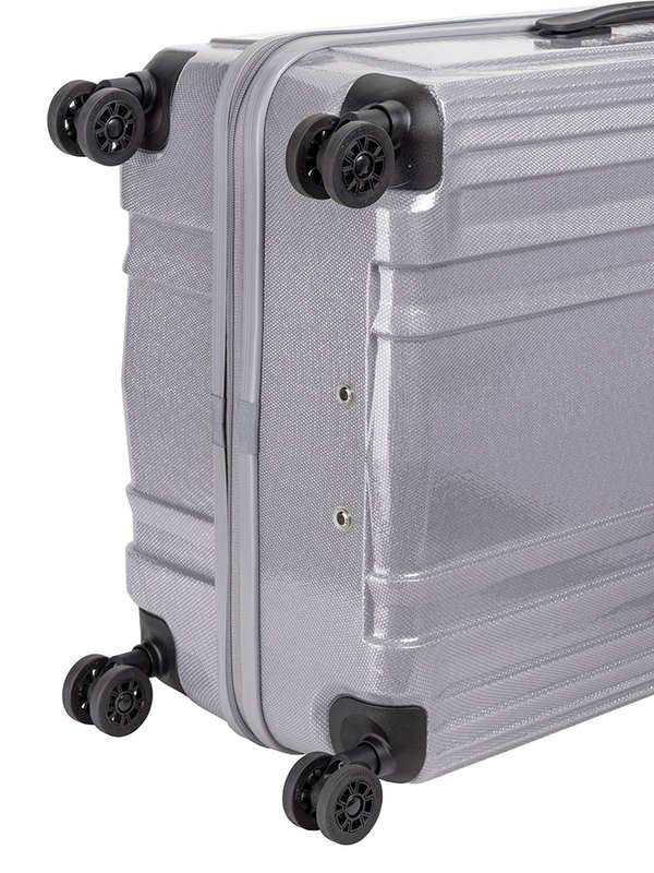 Cellini Compolite Large 4 Wheel Trolley Case silver