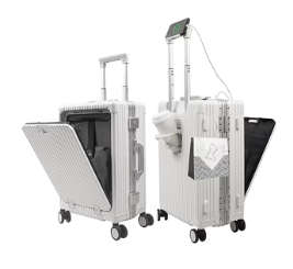 EVOLUTION ALMINUM CARRY ON LUGGAGE WHITE