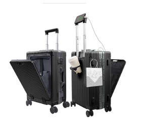 EVOLUTION ALMINUM CARRY ON LUGGAGE BLACK