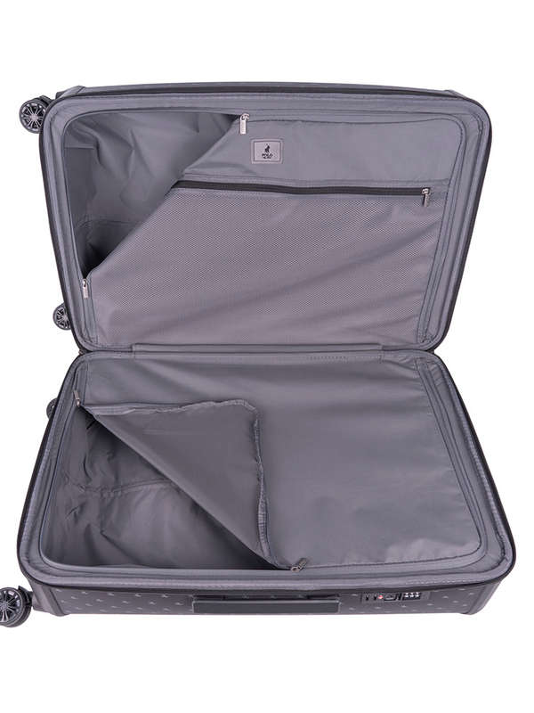 Polo Double Pack Large 4 Wheel Trolley Case grey