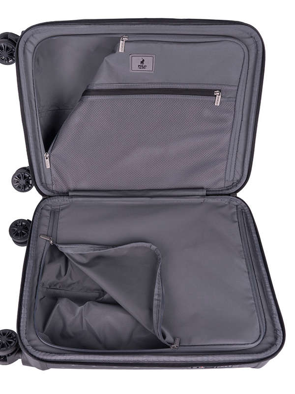 Polo Double Pack 4 Wheel Carry On Trolley grey