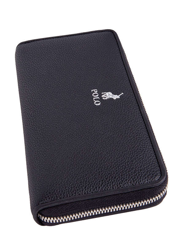 Polo Lyon Zip Around Purse-BLACK