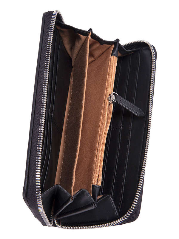 Polo Lyon Zip Around Purse-BLACK