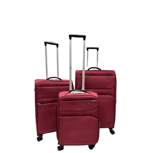Pierre Cardin Lyon Set of 3 Suitcases -red