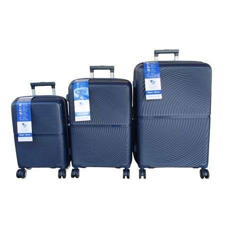 Unbreakable Travel Luggage 3 Piece Suitcases Spinner-NAVY