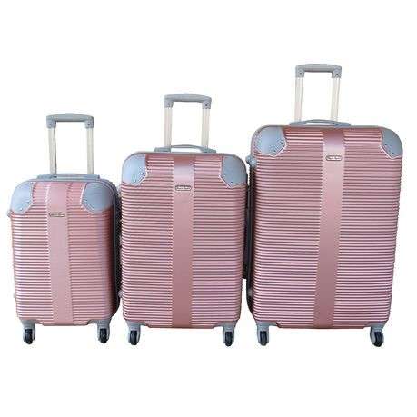 3-Piece Travel 28-Inch Luggage Suitcase Bag Set - Stylis-PINK