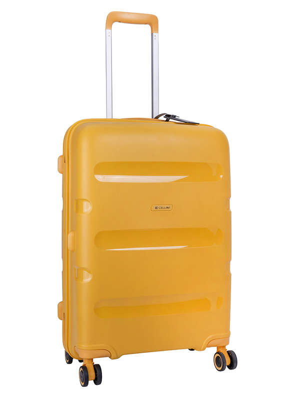 Cellini Cruze 65cm Medium 4 Wheel Trolley Case-YELLOW