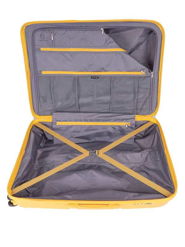 Cellini Cruze 75cmLarge 4 Wheel Trolley Case-YELLOW