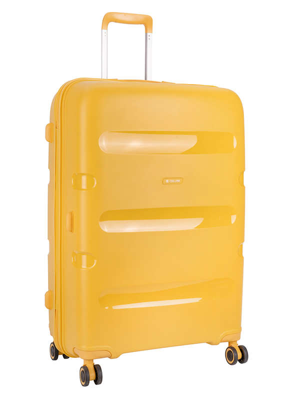 Cellini Cruze 75cmLarge 4 Wheel Trolley Case-YELLOW