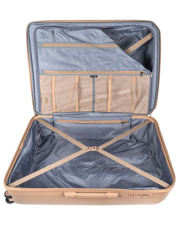 Cellini Qwest Medium 4 Wheel Trolley Case-BROWN