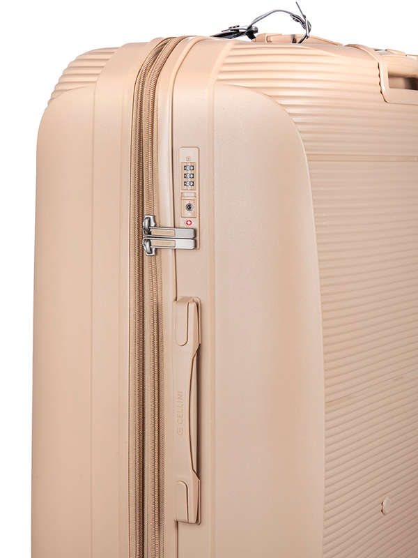 Cellini Qwest Medium 4 Wheel Trolley Case-BROWN