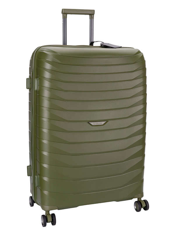 Cellini Grande Large 4 Wheel Trolley Case-GREEN