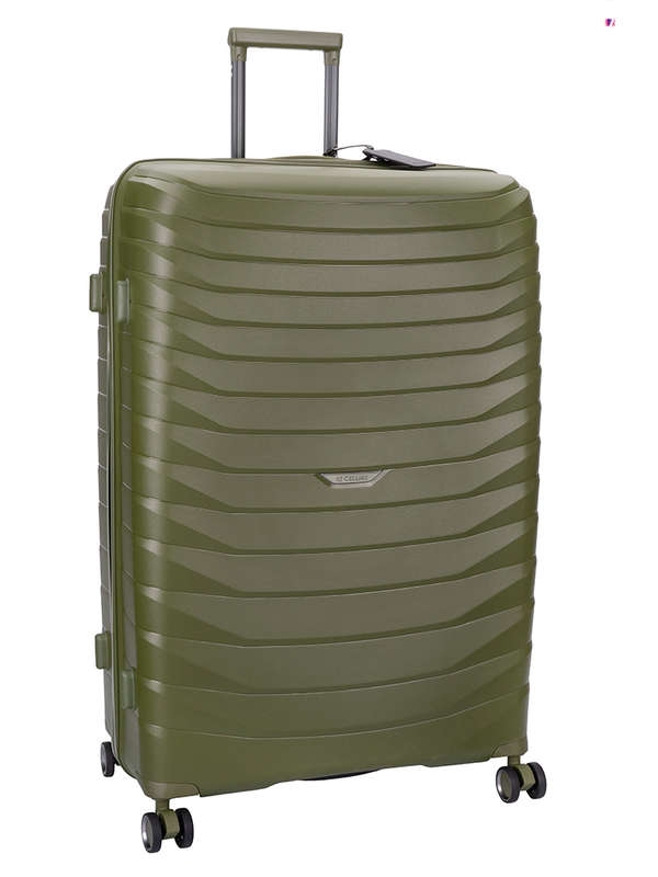 Cellini Grande Xtra Large 4 Wheel Trolley Case-GREEN