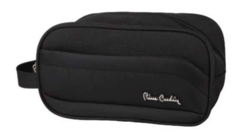 PIERRE CARDIN TOILETRY BAG -BLACK