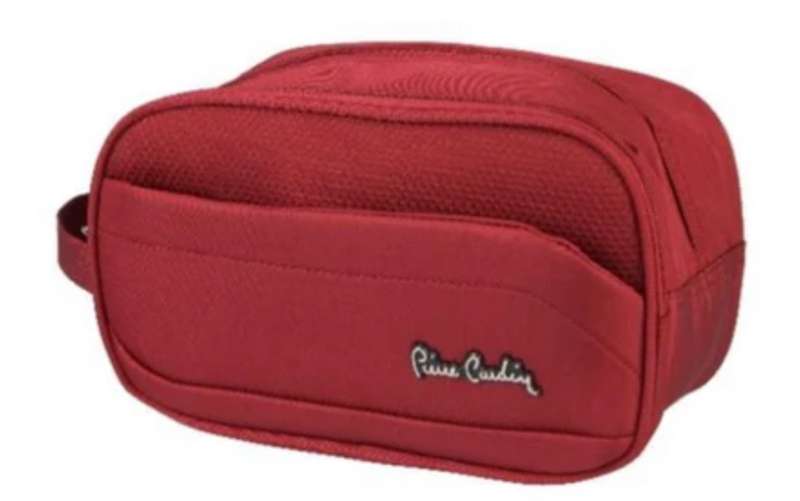 PIERRE CARDIN TOILETRY BAG-RED