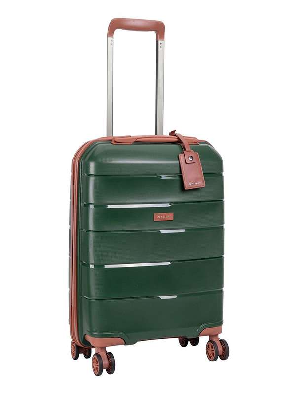 Cellini Spinn 4 Wheel Trolley Carry On-GREEN
