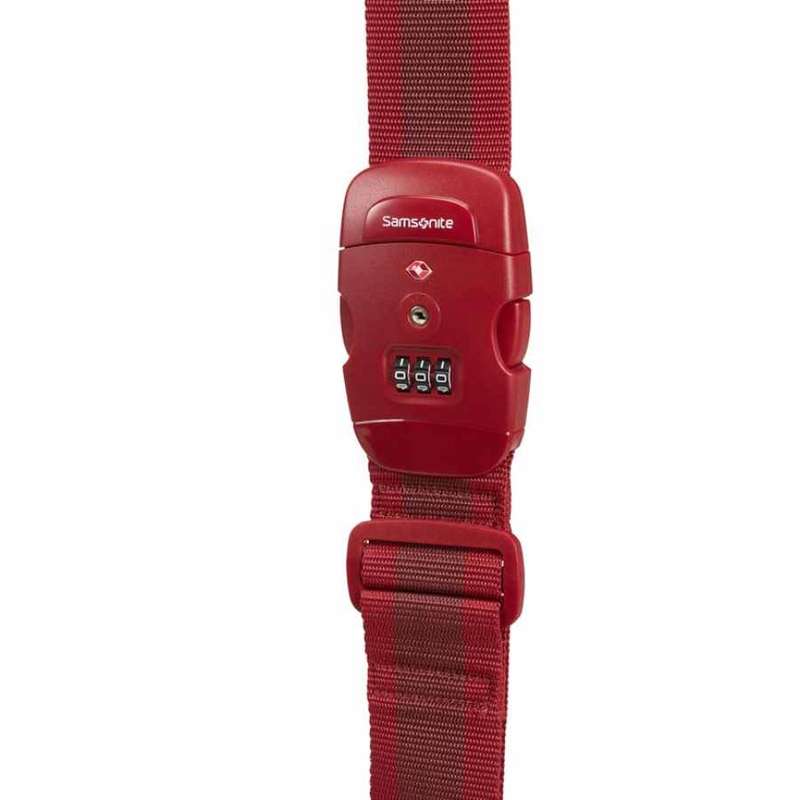 Samsonite Global Luggage Strap TSA Combination Lock Red