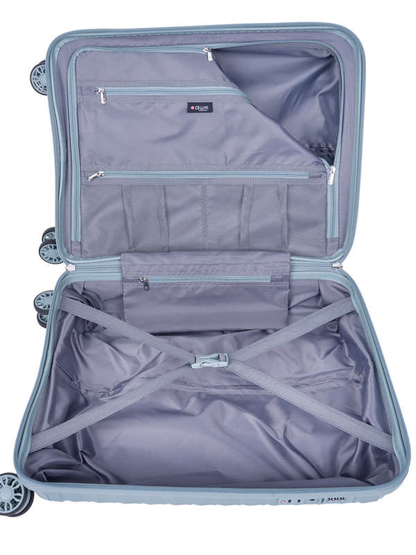 Cellini Aerotech 55cm 4 Wheel Trolley Carry On-GREEN