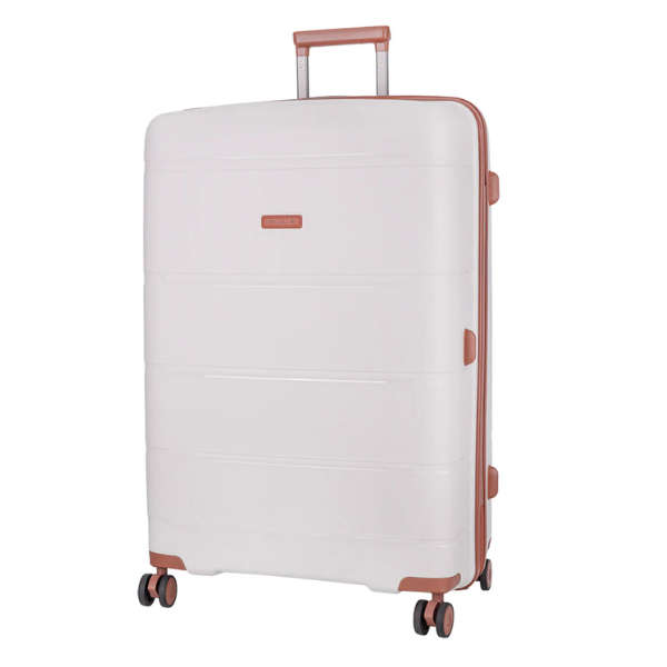 Cellini Monte Carlo Large 4 Wheel Trolley Case - White