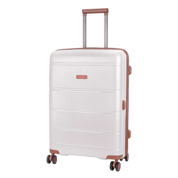 Cellini Monte Carlo Medium 4 Wheel Trolley Case - White