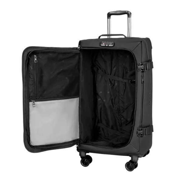 Byond Xplorer Water-Resistant 4 Wheel Trolley Duffel Bag Set BLACK