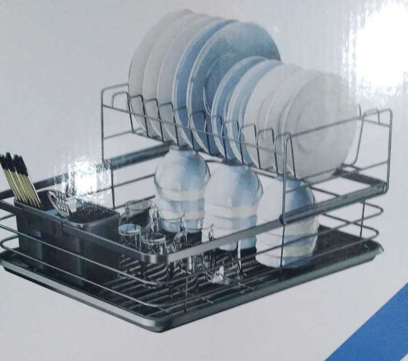 Dish Rack Kitchen Dish Rack Dish Drainer With Moveable Utensil Holder,Rustproof Drainboard Dish Dra