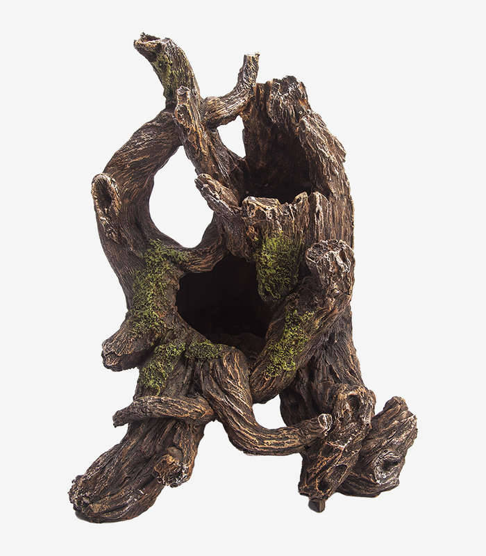 Twisted Timber II Aquarium Decoration | Realistic Wood Aquarium Ornament (16x15.5x20.5cm)