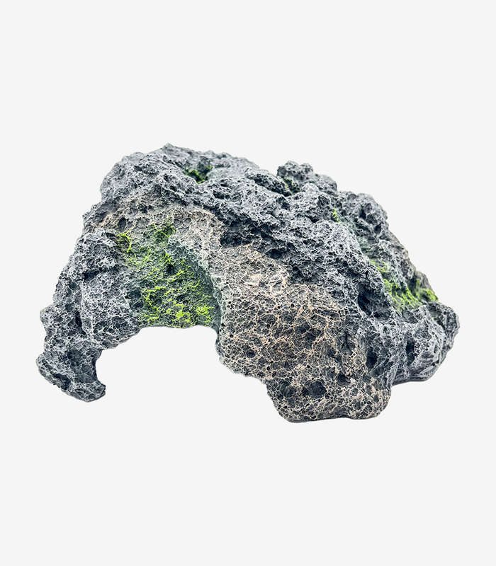 Sea Stone Hideout Aquarium Decoration | Cozy Stone Fish Tank Ornament (16.5x13x8.5cm)