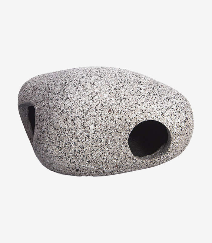 Mono Stone Hideaway Aquarium Decoration | Minimalist Fish Tank Cave (12.2x8x5.8cm)