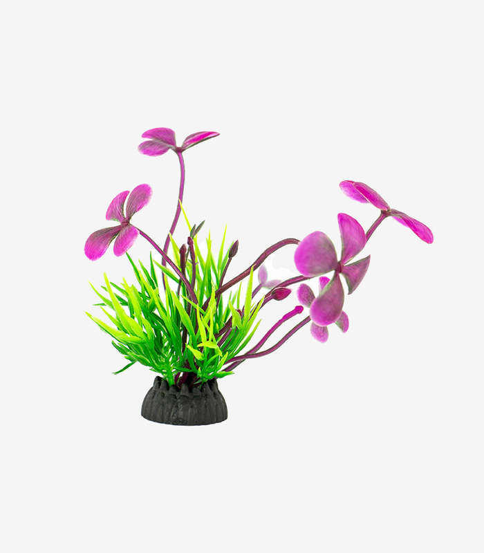 Pink Blossom Bush Small Aquarium Decoration | Zugo | Lifelike Fish Tank Plant (10cm)