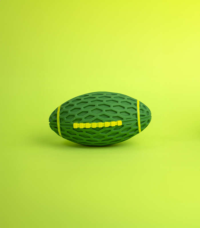 Rugby Ball Rubber Dog Toy | Durable Fetch & Chew Sport Toy