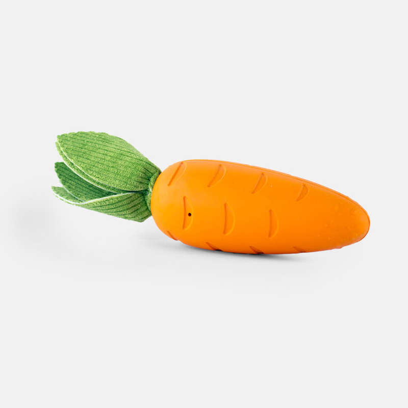Crisp Carrot Rubber Dog Toy | Fun Chew & Fetch Toy