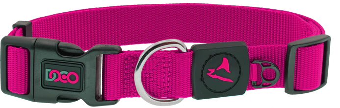 Doco Signature Nylon Dog Collar  S  Pink | Vibrant & Secure Collar for Small Dogs