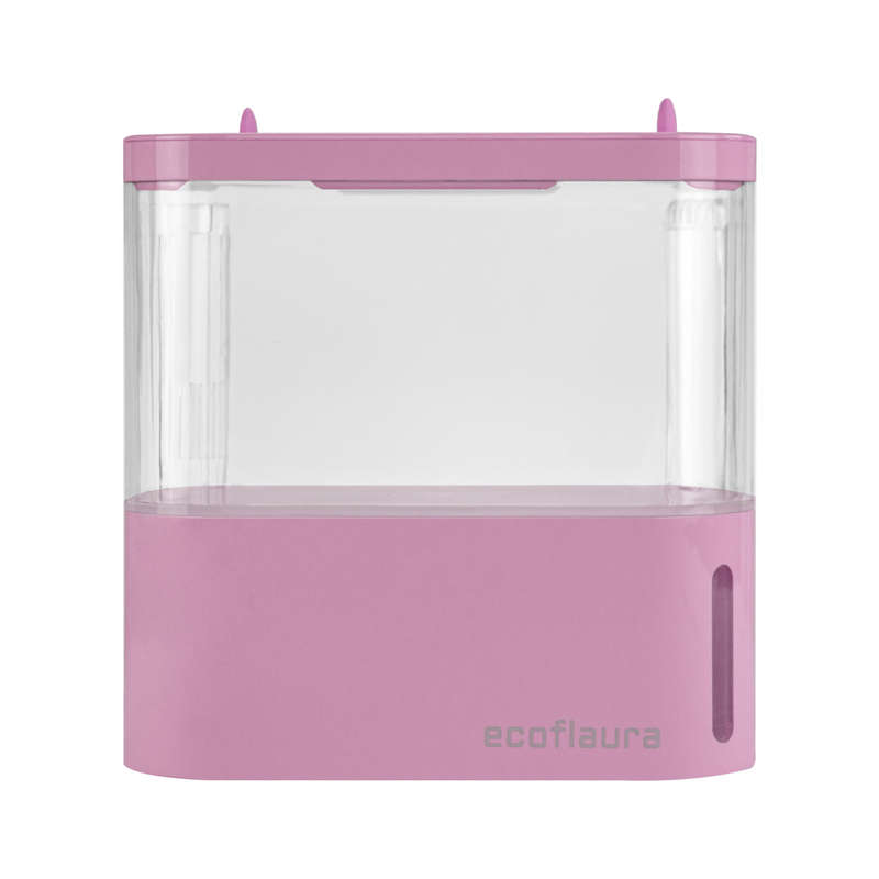 Pico EcoFlaura Fish Tank  Baby Pink | Modern Compact Acrylic Aquarium with LED & Filtration