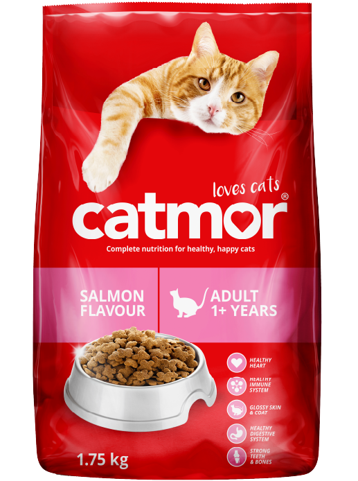 Catmor Salmon Flavour Dry Cat Food  Omega-Rich Recipe  1.75kg Bag | Catmor | Complete Nutri...