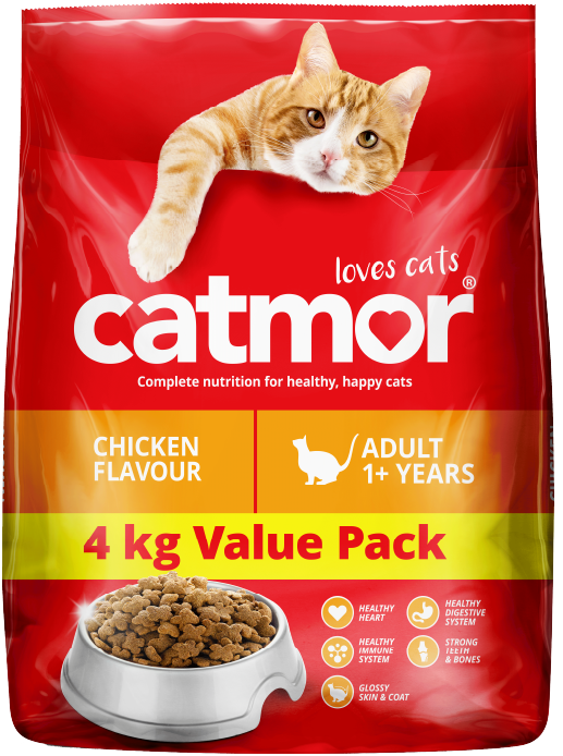 Catmor Cat Food  Chicken Flavour  4KG | Protein-Rich Dry Cat Food for Overall Health
