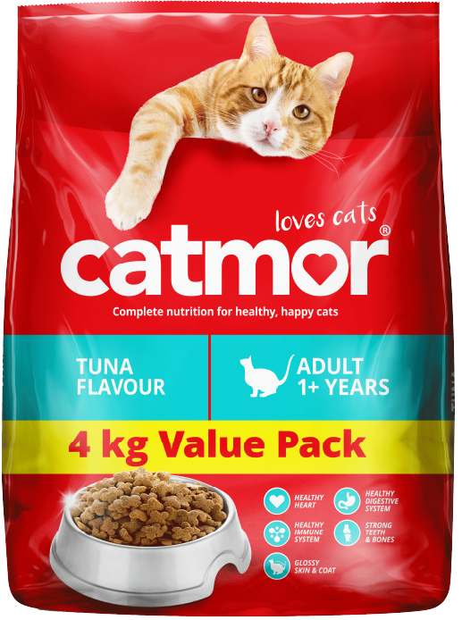 Catmor Cat Food  Tuna Flavour  4KG | Protein-Rich Dry Cat Food for Adult Cats