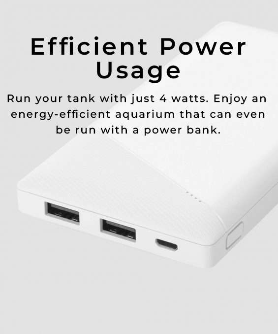 Pico EcoFlaura Fish Tank  Snow White | Modern Compact Aquarium with LED & Filtration