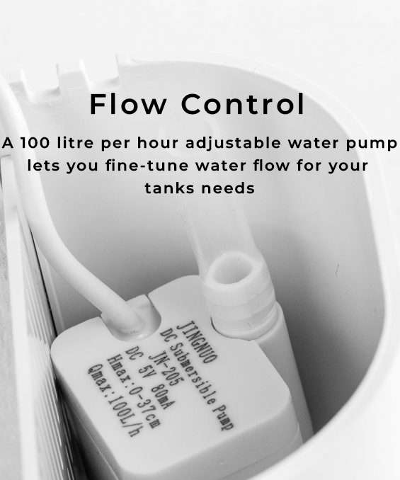 Pico EcoFlaura Fish Tank  Snow White | Modern Compact Aquarium with LED & Filtration