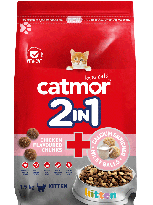 2 in 1 Chicken + Milky Balls - Kitten - 1,5KG