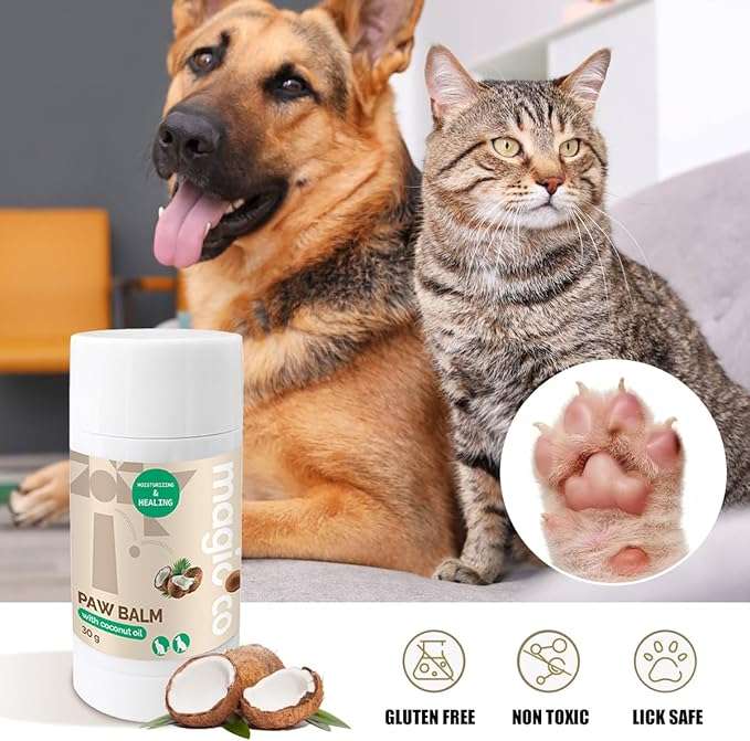 Magicoco Dog/Cat Paw Balm  30G | Magicoco | Coconut Oil-Enriched Paw & Nose Balm | Soothing, M...