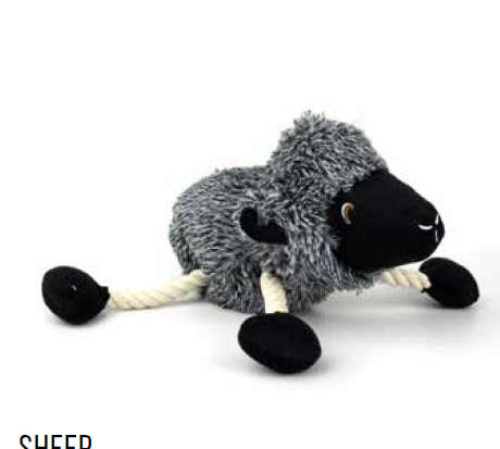 Zugo Sheep Dog Plush Toy | Zugo | Soft Cuddly Plush with Rope Legs for Light Tugging, Fetch & Snu...