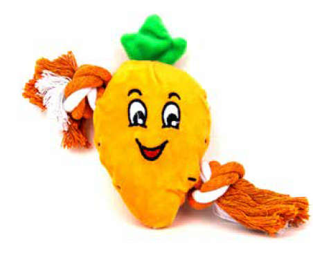 Zugo Carrot Dog Plush Toy | Zugo | Cheery Orange Plush with Rope Arms & Embroidered Face | Lightw...